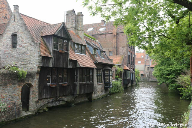 House by the Canal in Bruges Historic Town