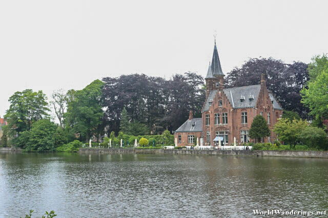 Beautiful House Along the Minnewater in Bruges