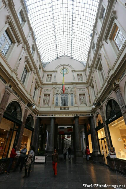 Elegant Interiors of the Galeries Royales St. Hubert in Brussels