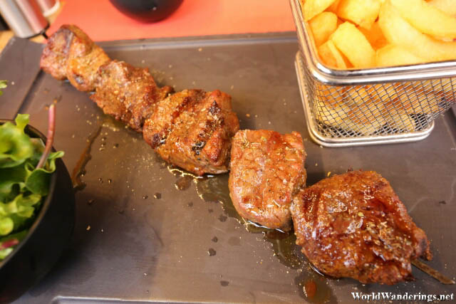 Delicious Grilled Steak at Restaurant Argentina