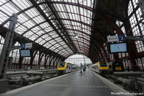 Arrival at Antwerp Railway Station