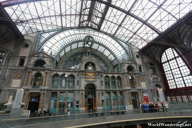Beautiful Interior of the Antwerp Railway Station