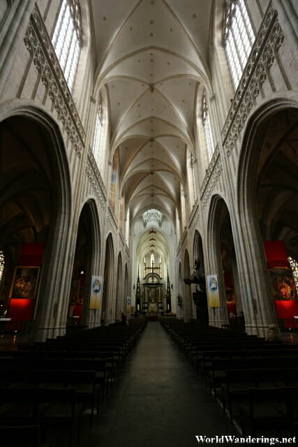 Inside the Cathedral of Our Lady in Antwerp