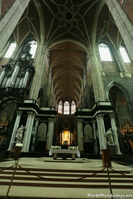 Inside the Saint Bavo's Cathedral
