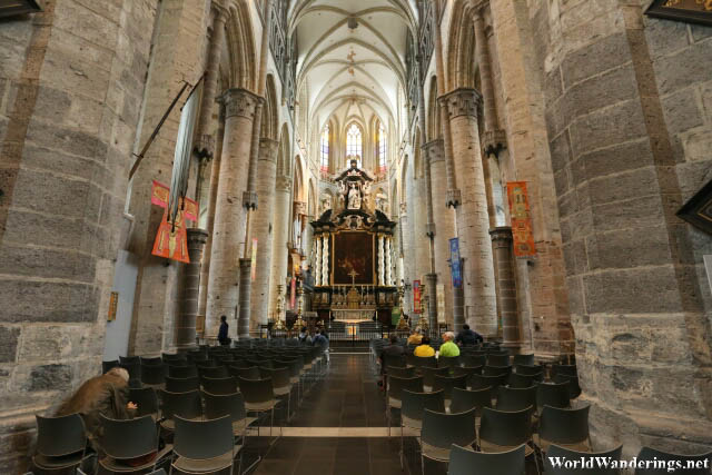 Inside the Saint Nicholas Church in Ghent