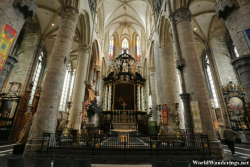 Altar of the Saint Nicholas Church in Ghent