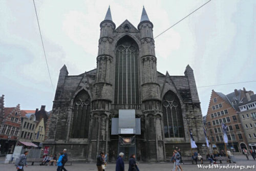 Outside the Saint Nicholas Church in Ghent