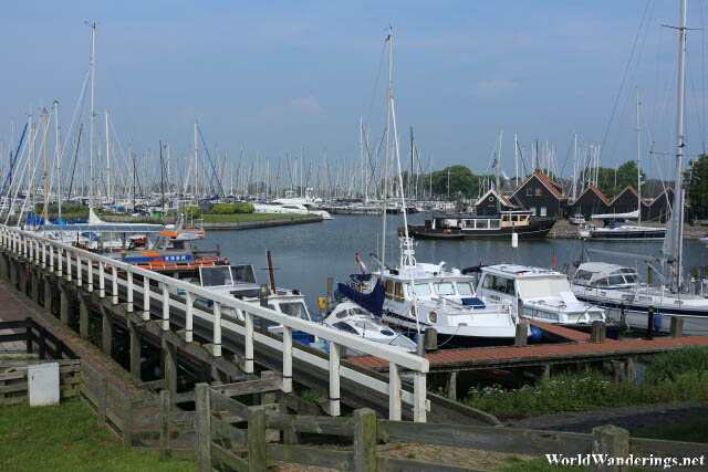 Yachts at the Hindeloopen Marina
