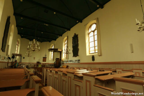 Inside the Hindeloopen Dutch Reformed Church
