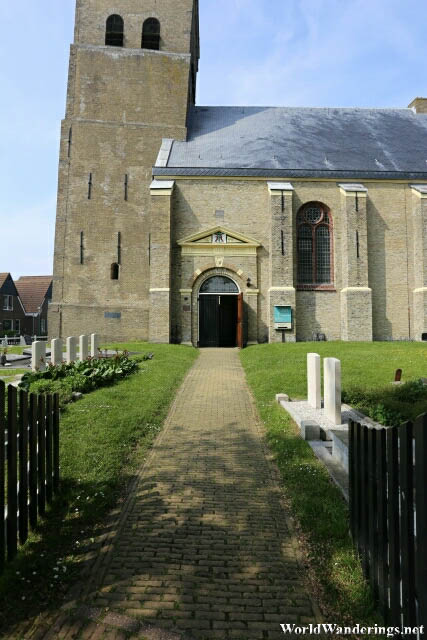 Entering the Dutch Reformed Church in Hindeloopen