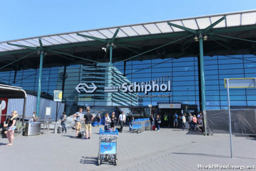 Outside Amsterdam Airport Schiphol Terminal Building