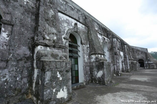 Outside the Walls of the Church of Our Lady of the Gate in Daraga