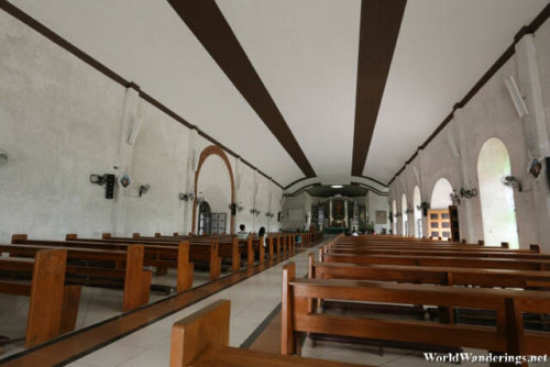 Interiors of the Church of Our Lady of the Gate in Daraga