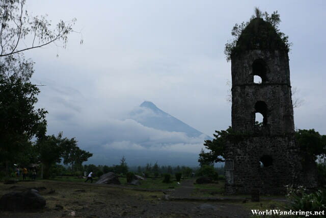 Mayon Volcano and the Belfry at Cagsawa