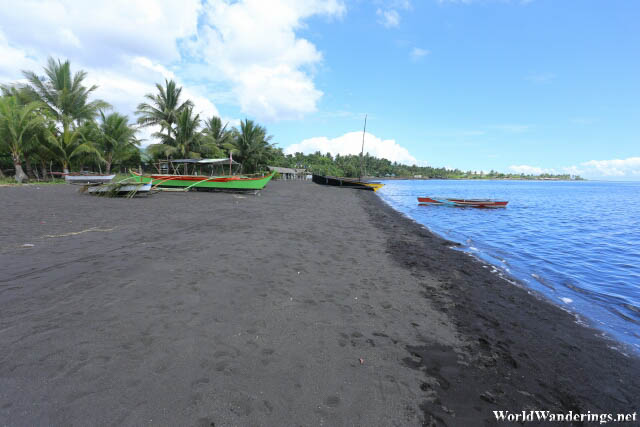 Black Volcanic Sand of Coron-coron Beach