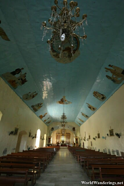 Inside the Saint John the Baptist Church in Camalig