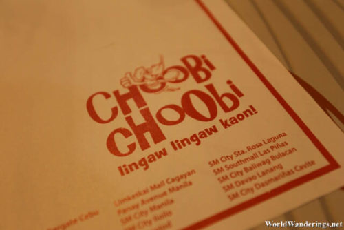 Having Dinner at Choobi Choobi