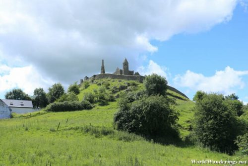 Looking at the Rock of Cashel
