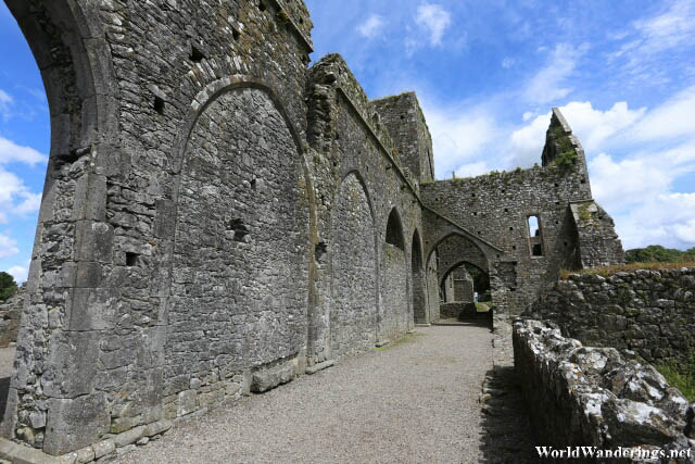 Walls of Hore Abbey in Cashel