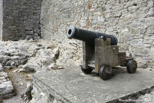 Cannon at Cahir Castle