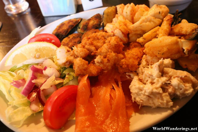 Seafood Platter Dinner at O'Keeffe's Fisherman's Bar and Restaurant