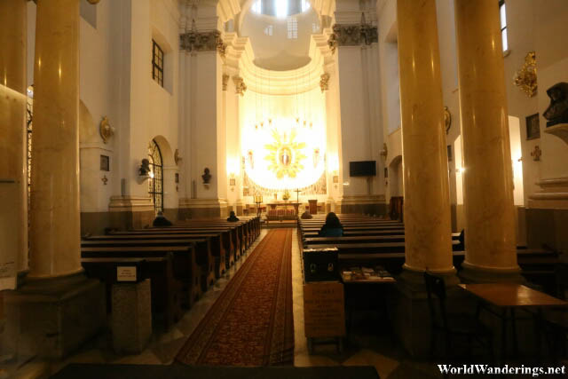 Inside the Church of the Gracious Mother of God