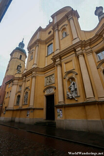 Church of Saint Martin in Old Town of Warsaw