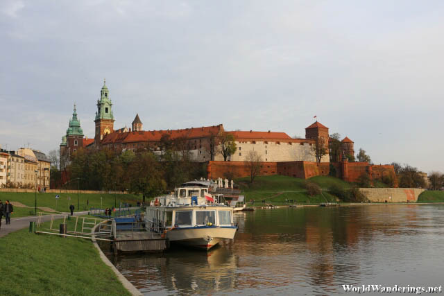 Boats Along the Vistula River in Krakow