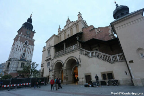Outside the Krakow Cloth Hall