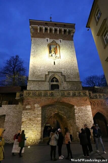 Saint Florian's Gate in the Old Town of Krakow