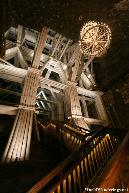Intricate Supports of the Michałowice Chamber of the Wieliczka Salt Mine