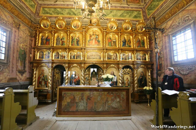 Inside Saint Paraskevi's Church in Kwiatoń