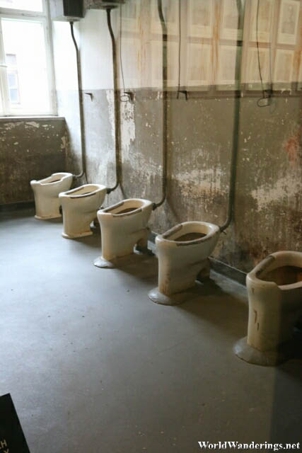 Toilets at the Auschwitz