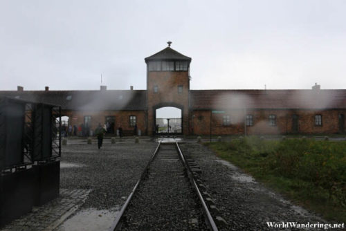 Entrance to Auschwitz II-Birkenau