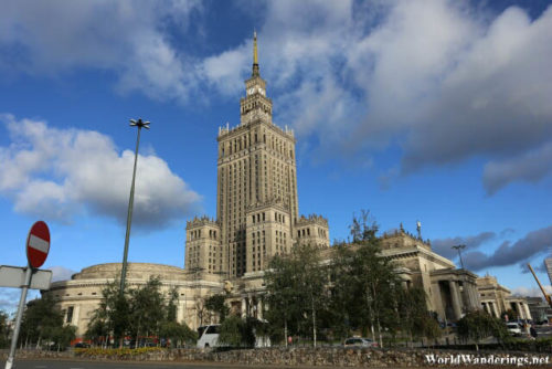 Imposing Palace of Culture and Science in Warsaw