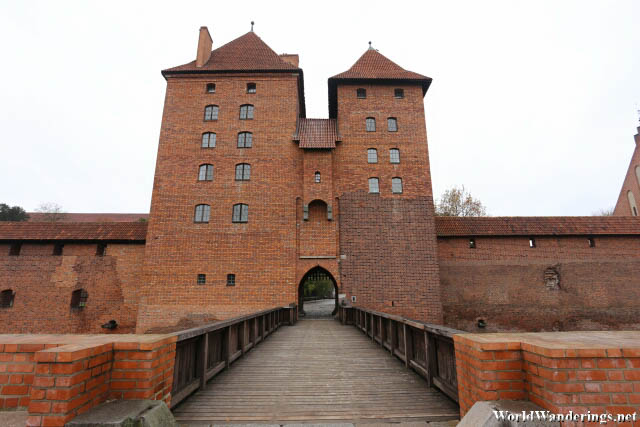 Crossing One of the Moats at Malbork Castle