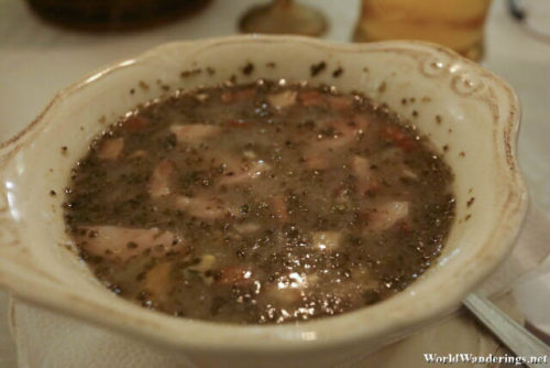 Sour Rye Soup at Kmicic Restaurant
