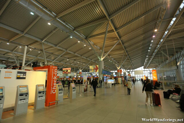 Inside the Terminal Building of Warsaw Chopin Airport