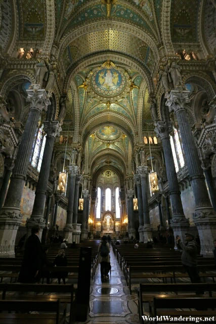 IInside the Basilica of Notre-Dame de Fourvière