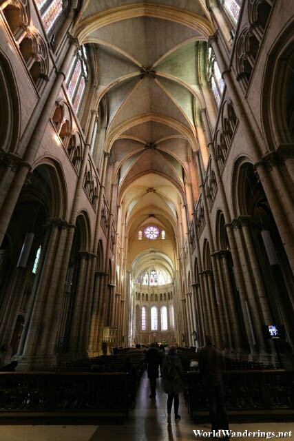 Inside the Cathedral of Saint John the Baptist in Lyon
