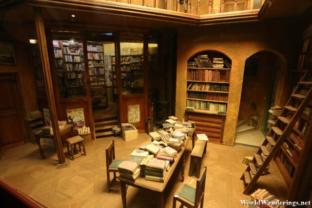 Miniature Library at the Movie and Miniature Museum in Lyon