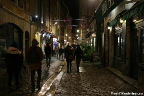 Streets of Lyon at Night