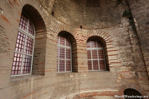 Windows in the Baths of Constantine in Arles