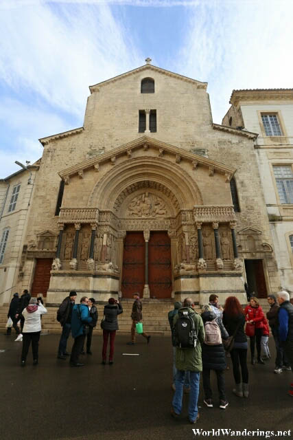 Outside Saint-Trophime Church in Arles