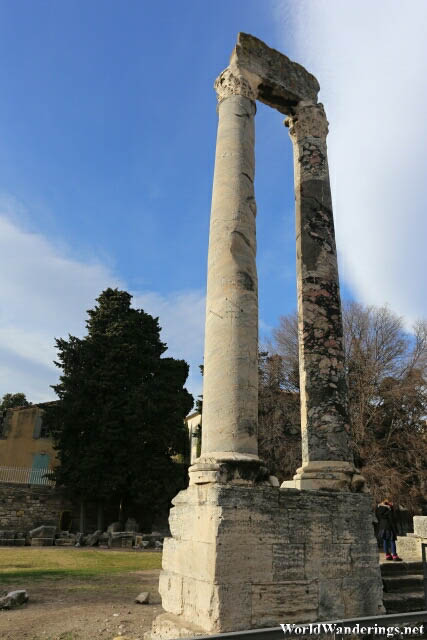 Roman Column at the Ancient Theater of Arles