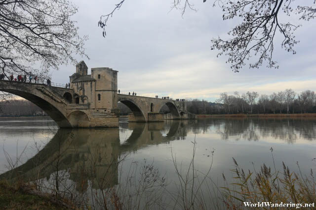Pont d'Avignon from the River Rhône
