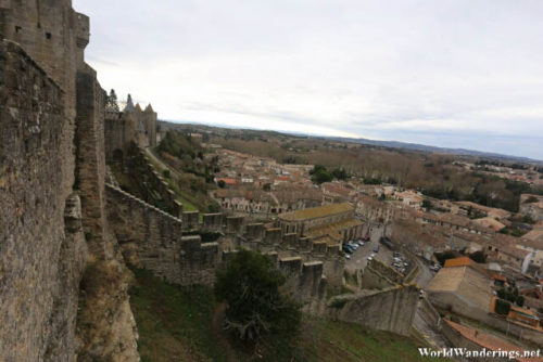 Looking at the Town from the Citadel of Carcassonne