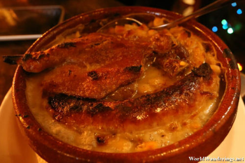 Pork and Duck Cassoulet at La Trouvere in Carcassonne