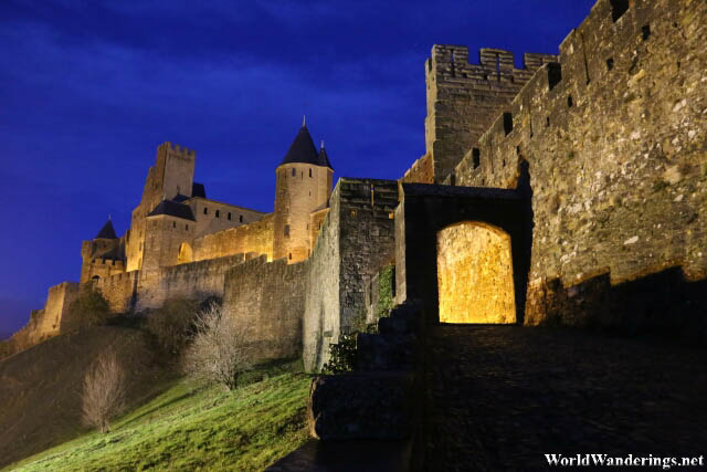 Citadel of Carcassonne at Night