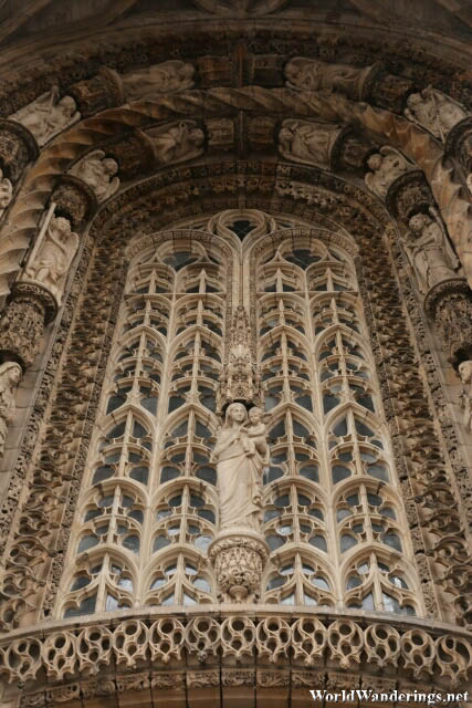 Detail on the Entrance to the Cathedral Basilica of Saint Cecilia in Albi